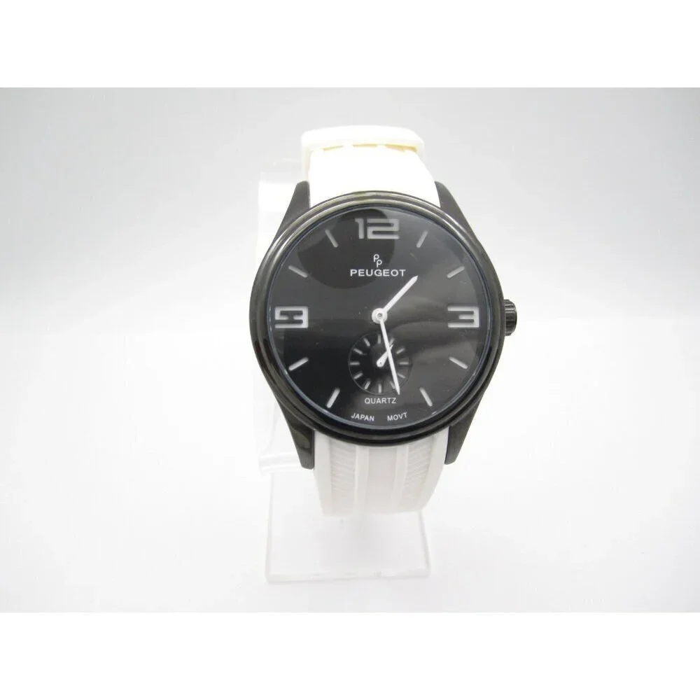 Men Peugeot Quartz 3ATM WR Analog 42mm Round Watch (I14) 